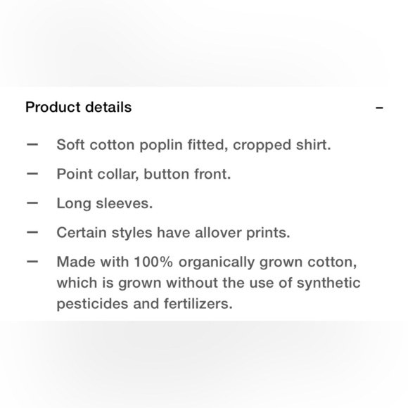 Gap NWT Organic Cotton Pinstriped Cropped Button Down Size PXS Blue White Black - Picture 15 of 15
